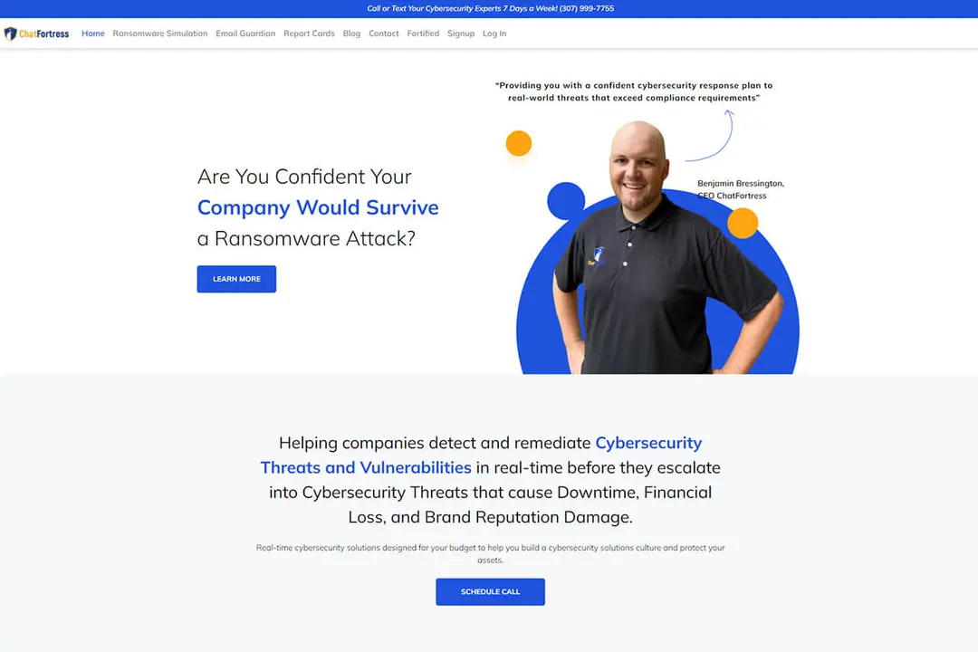 ChatFortress cybersecurity platform